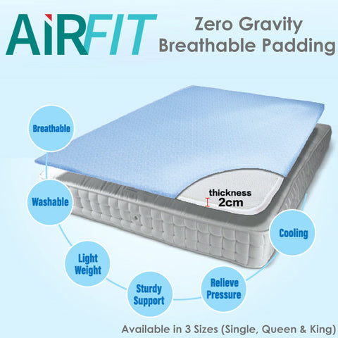 AIRFIT Zero Gravity Breathable Cooling Mattress Padding by SOL Home ® (Bedding)