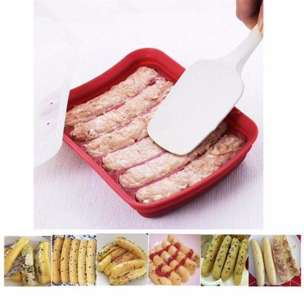 SOL HOME ® Silicone DIY Sausage Maker Hot Dog Maker (RANDOM COLOR) FDA Approved BPA FREE by SOL Home ® (Kitchen)