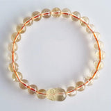 D34 Citrine crystal quartz bracelet with Citrine pixiu