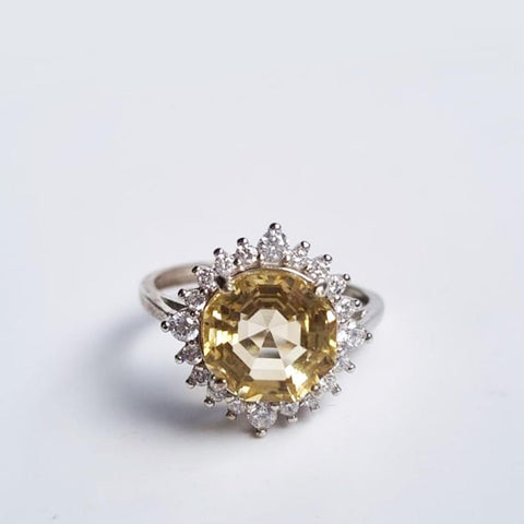 P20 [Top Grade] Natural Citrine crystal ring