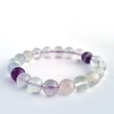 Fluorite crystal bracelet. Genuine natural and unheated gemstone with Certificate of Authenticity