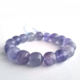 Fluorite apple-beads crystal bracelet. Genuine natural and unheated gemstone with Certificate of Authenticity