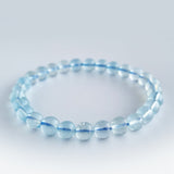 Aquamarine crystal bracelet collection. Genuine natural and unheated gemstone with Certificate of Authenticity