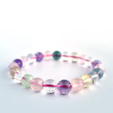 Fluorite crystal bracelet. Genuine natural and unheated gemstone with Certificate of Authenticity