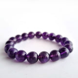 Amethyst/Uruguay Amethyst crystal bracelet. Genuine natural and unheated gemstone with Certificate of Authenticity