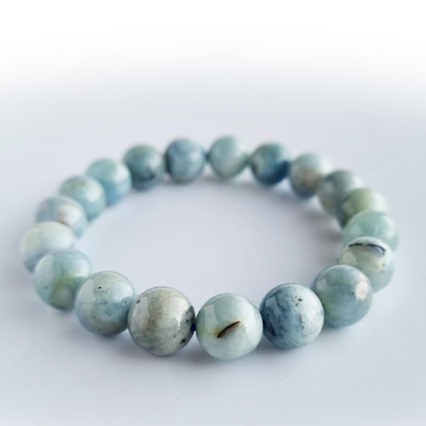 Aquamarine crystal bracelet collection. Genuine natural and unheated gemstone with Certificate of Authenticity