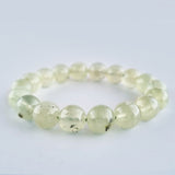 Prehnite crystal bracelet collection. Genuine natural and unheated gemstone with Certificate of Authenticity