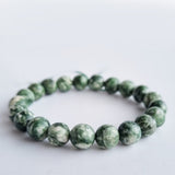 Hetian Jade round-beads bracelet collection. Genuine natural and unheated gemstone with Certificate of Authenticity