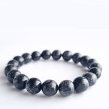 Black rutilated quartz crystal bracelet. Genuine natural and unheated gemstone with Certificate of Authenticity
