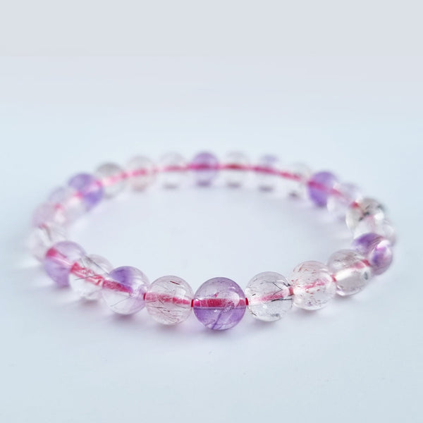 Super Seven bracelet collection. Genuine natural and unheated gemstone with Certificate of Authenticity