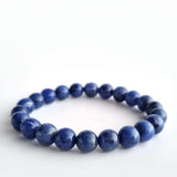 Sodalite round-beads crystal bracelet collection. Genuine natural and unheated gemstone with Certificate of Authenticity