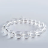 Clear quartz crystal bracelet collection. Genuine natural and unheated gemstone with Certificate of Authenticity