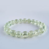 Prehnite crystal bracelet collection. Genuine natural and unheated gemstone with Certificate of Authenticity