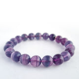 Fluorite crystal bracelet. Genuine natural and unheated gemstone with Certificate of Authenticity