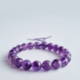 Amethyst/Uruguay Amethyst crystal bracelet. Genuine natural and unheated gemstone with Certificate of Authenticity