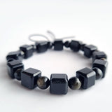 Obsidian golden sheen crystal bracelet. Genuine natural and unheated gemstone with Certificate of Authenticity