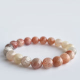 Sunstone crystal bracelet collection. Genuine natural and unheated gemstone with Certificate of Authenticity