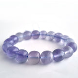 Fluorite apple-beads crystal bracelet. Genuine natural and unheated gemstone with Certificate of Authenticity
