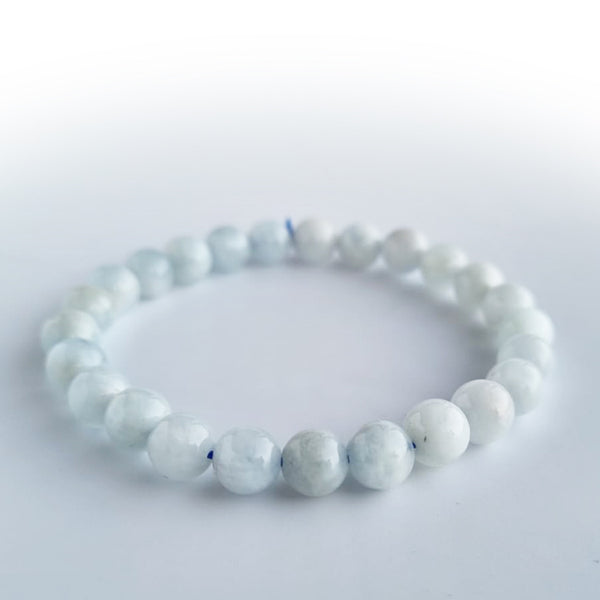 Aquamarine crystal bracelet collection. Genuine natural and unheated gemstone with Certificate of Authenticity