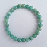 Amazonite crystal bracelet. Genuine natural and unheated gemstone with Certificate of Authenticity