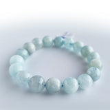 Aquamarine crystal bracelet collection. Genuine natural and unheated gemstone with Certificate of Authenticity