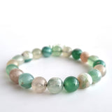 Sakura Agate crystal bracelet collection. Genuine natural and unheated gemstone with Certificate of Authenticity