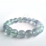 Fluorite apple-beads crystal bracelet. Genuine natural and unheated gemstone with Certificate of Authenticity