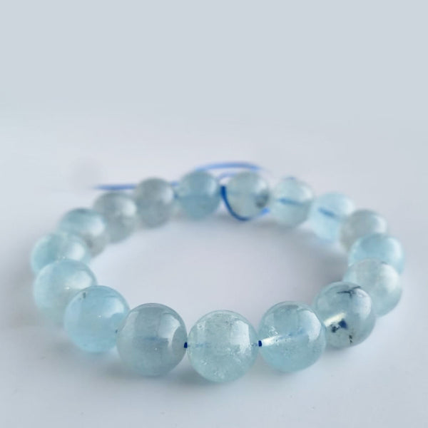 Aquamarine crystal bracelet collection. Genuine natural and unheated gemstone with Certificate of Authenticity