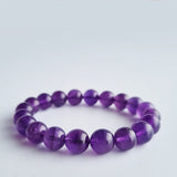 Amethyst/Uruguay Amethyst crystal bracelet. Genuine natural and unheated gemstone with Certificate of Authenticity