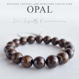 Opal crystal bracelet collection. Genuine natural and unheated gemstone with Certificate of Authenticity