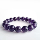 Amethyst/Uruguay Amethyst crystal bracelet. Genuine natural and unheated gemstone with Certificate of Authenticity