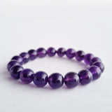 Amethyst/Uruguay Amethyst crystal bracelet. Genuine natural and unheated gemstone with Certificate of Authenticity