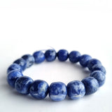 Sodalite apple-beads crystal bracelet collection. Genuine natural and unheated gemstone with Certificate of Authenticity