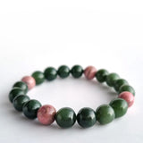 Hetian Jade round-beads bracelet collection. Genuine natural and unheated gemstone with Certificate of Authenticity