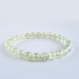 Prehnite crystal bracelet collection. Genuine natural and unheated gemstone with Certificate of Authenticity