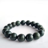 Hetian Jade round-beads bracelet collection. Genuine natural and unheated gemstone with Certificate of Authenticity