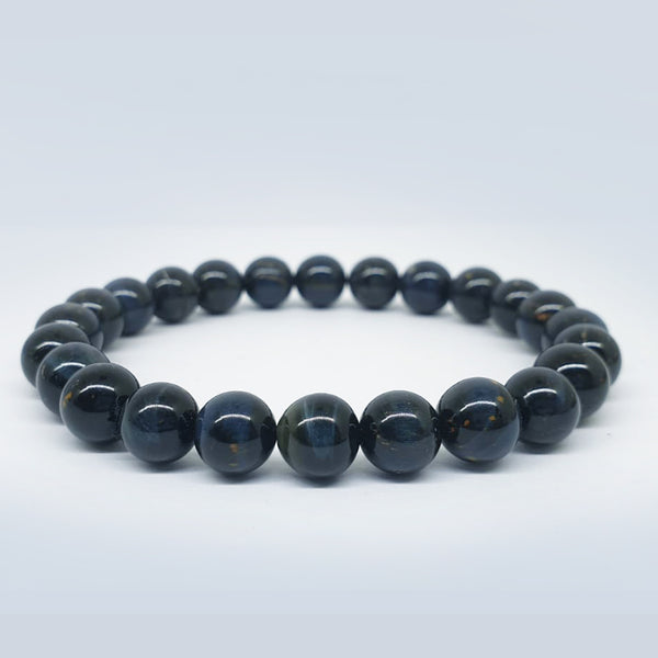 Blue Tiger-eye crystal bracelet collection. Genuine natural and unheated gemstone with Certificate of Authenticity