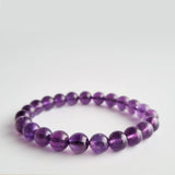 Amethyst/Uruguay Amethyst crystal bracelet. Genuine natural and unheated gemstone with Certificate of Authenticity