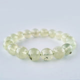 Prehnite crystal bracelet collection. Genuine natural and unheated gemstone with Certificate of Authenticity