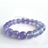 Fluorite apple-beads crystal bracelet. Genuine natural and unheated gemstone with Certificate of Authenticity