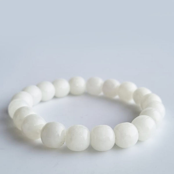 Hetian Jade apple-beads bracelet collection. Genuine natural and unheated gemstone with Certificate of Authenticity