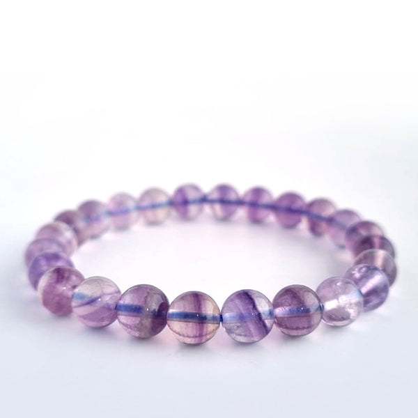 Fluorite crystal bracelet. Genuine natural and unheated gemstone with Certificate of Authenticity