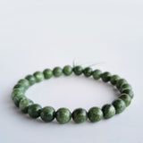 Hetian Jade round-beads bracelet collection. Genuine natural and unheated gemstone with Certificate of Authenticity