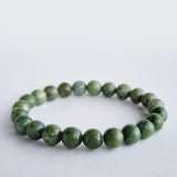 Hetian Jade round-beads bracelet collection. Genuine natural and unheated gemstone with Certificate of Authenticity