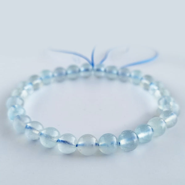 Aquamarine crystal bracelet collection. Genuine natural and unheated gemstone with Certificate of Authenticity