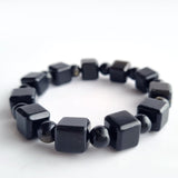 Obsidian golden sheen crystal bracelet. Genuine natural and unheated gemstone with Certificate of Authenticity