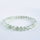 Prehnite crystal bracelet collection. Genuine natural and unheated gemstone with Certificate of Authenticity