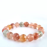 Rutilated quartz candy crystal bracelet. Genuine natural and unheated gemstone with Certificate of Authenticity