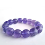 Fluorite apple-beads crystal bracelet. Genuine natural and unheated gemstone with Certificate of Authenticity
