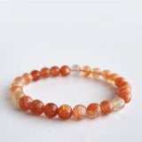 Sunstone crystal bracelet collection. Genuine natural and unheated gemstone with Certificate of Authenticity